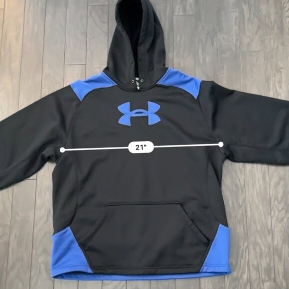 Under Armour Men's Large Black & Blue Hoodie - Picture 11 of 13